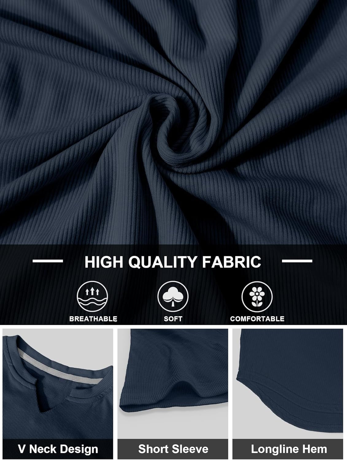 Mens Muscle T Shirts V Neck Short Sleeve Henley Shirt Hipster Longline Gym Workout Athletic Tee Shirts