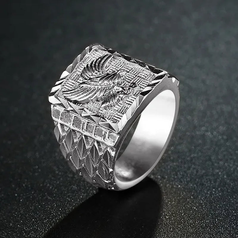 Punk Rock Eagle Men 's Ring Luxury Gold / Silver Color Size 7-13 Finger Jewelry