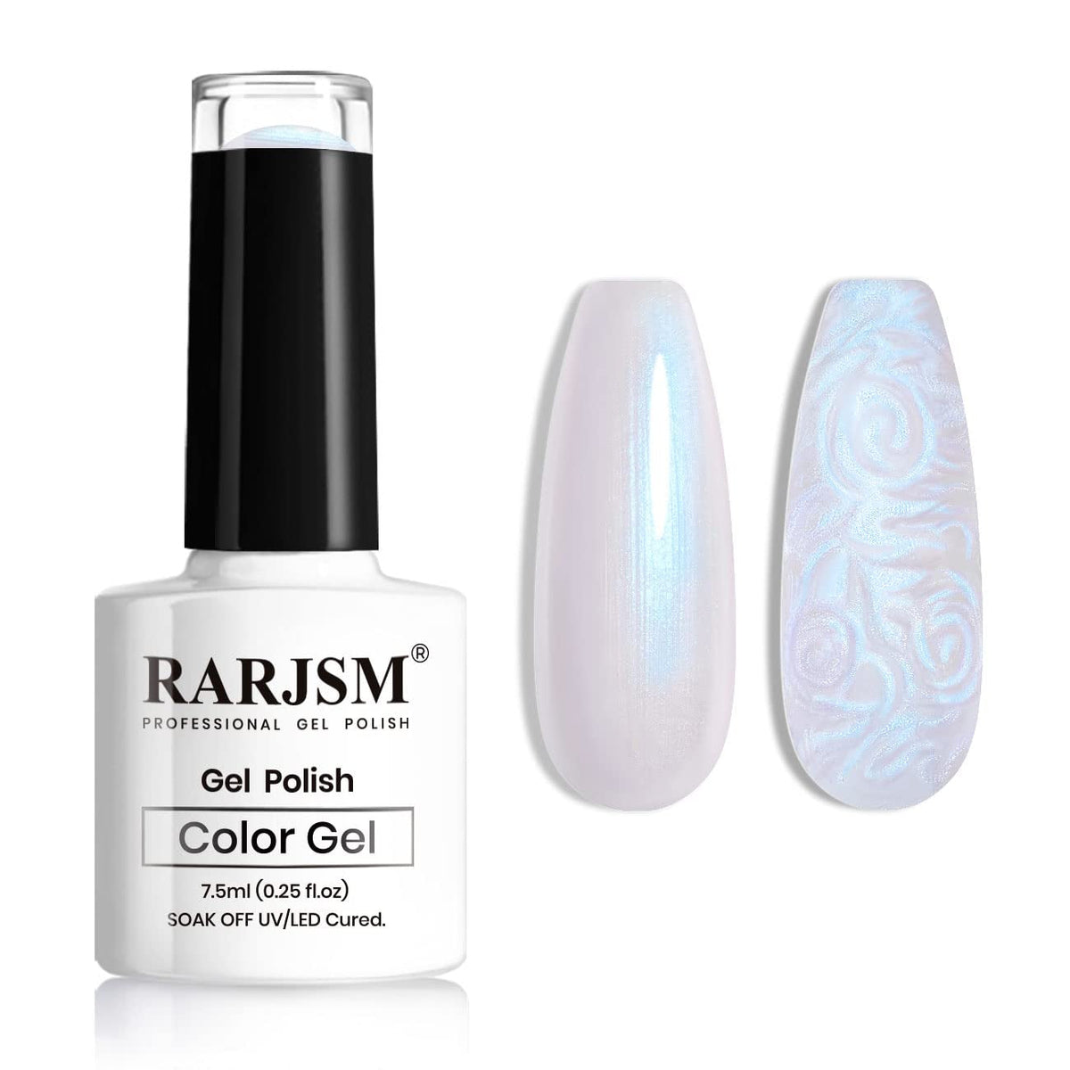 Pearl Gel Nail Polish, Glitter Drawing Gel Polish Shimmer Mermaid Nail Gel Soak Off UV Gel for Salon Home DIY Manicure Use