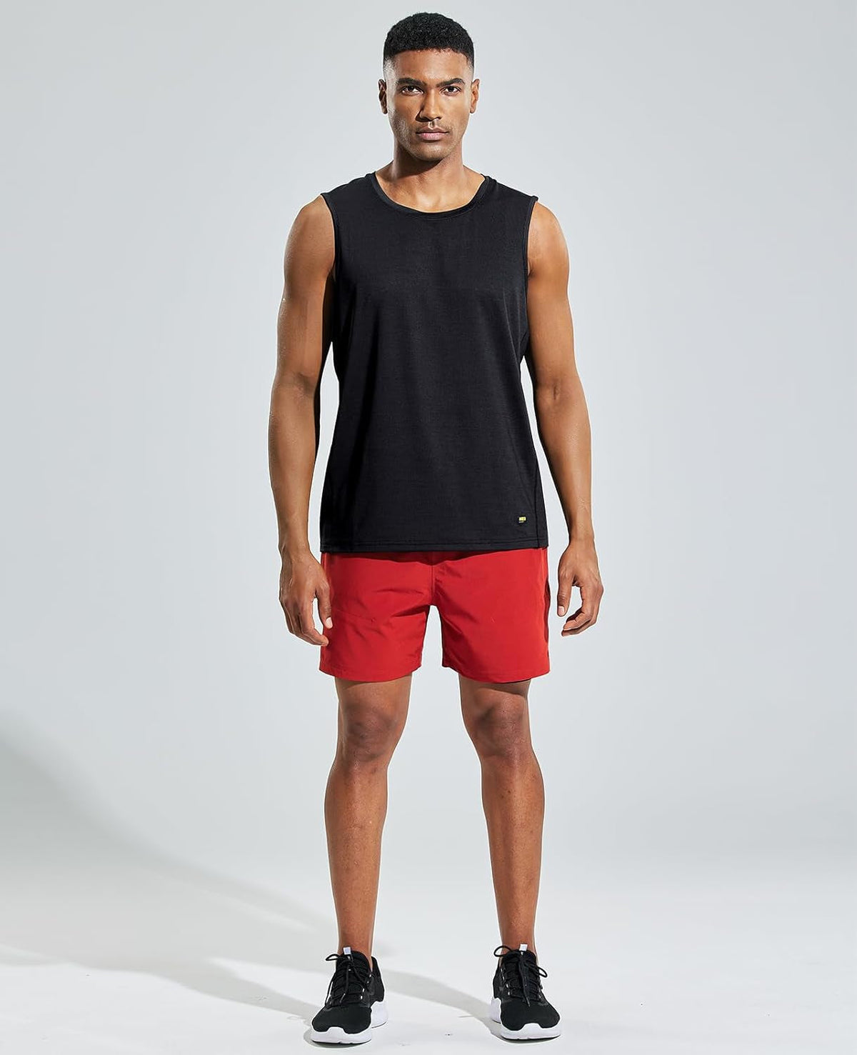 MenβS Sleeveless Tank Top Dry Fit Workout Muscle Tee Shirt for Running Athletic Gym Sports Training, Moisture Wicking