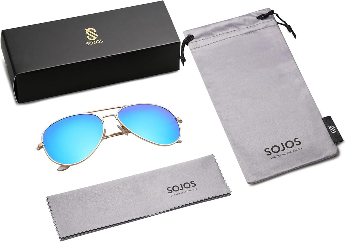 Classic Aviator Polarized Sunglasses for Men Women Vintage Retro Style