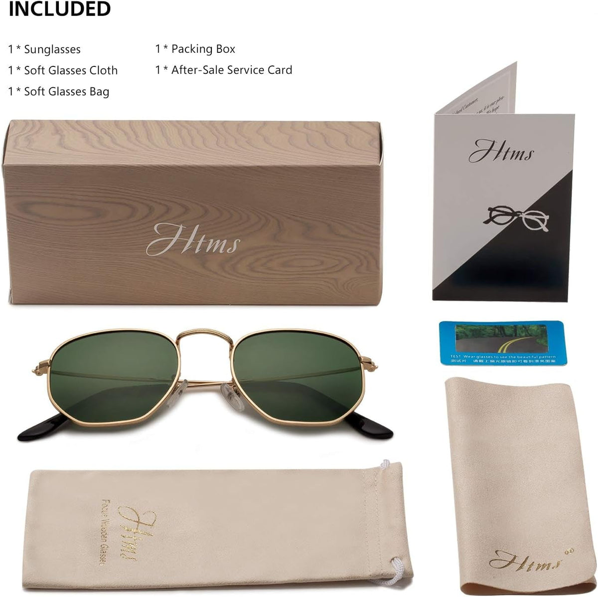 Hipster Hexagonal Polarized Sunglasses Men Women Geometric Square Small Vintage Metal Frame Retro Shade Glasses