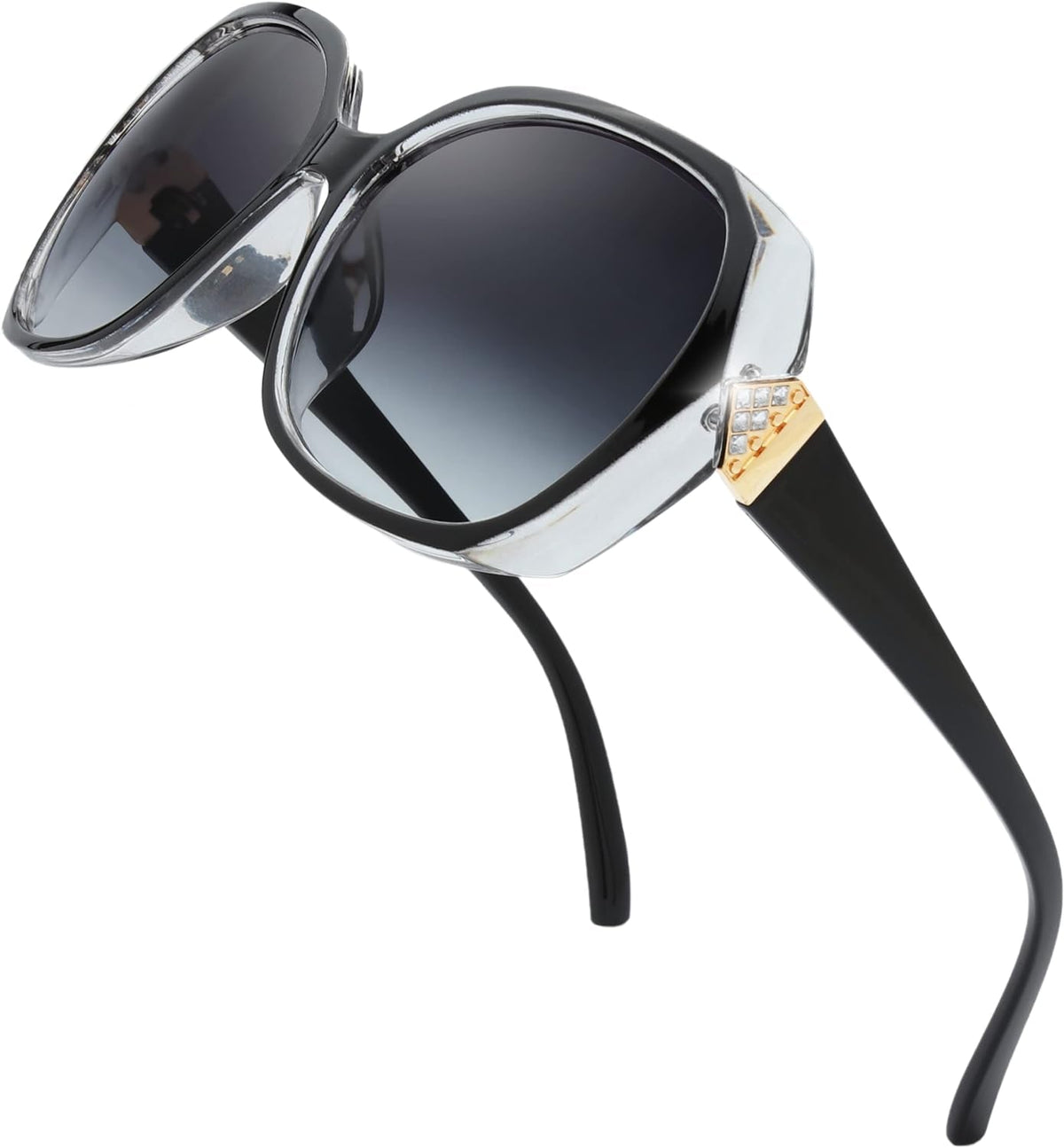 Women's Oversized Square Jackie O Cat Eye Hybrid Butterfly Fashion Sunglasses - Exquisite Packaging