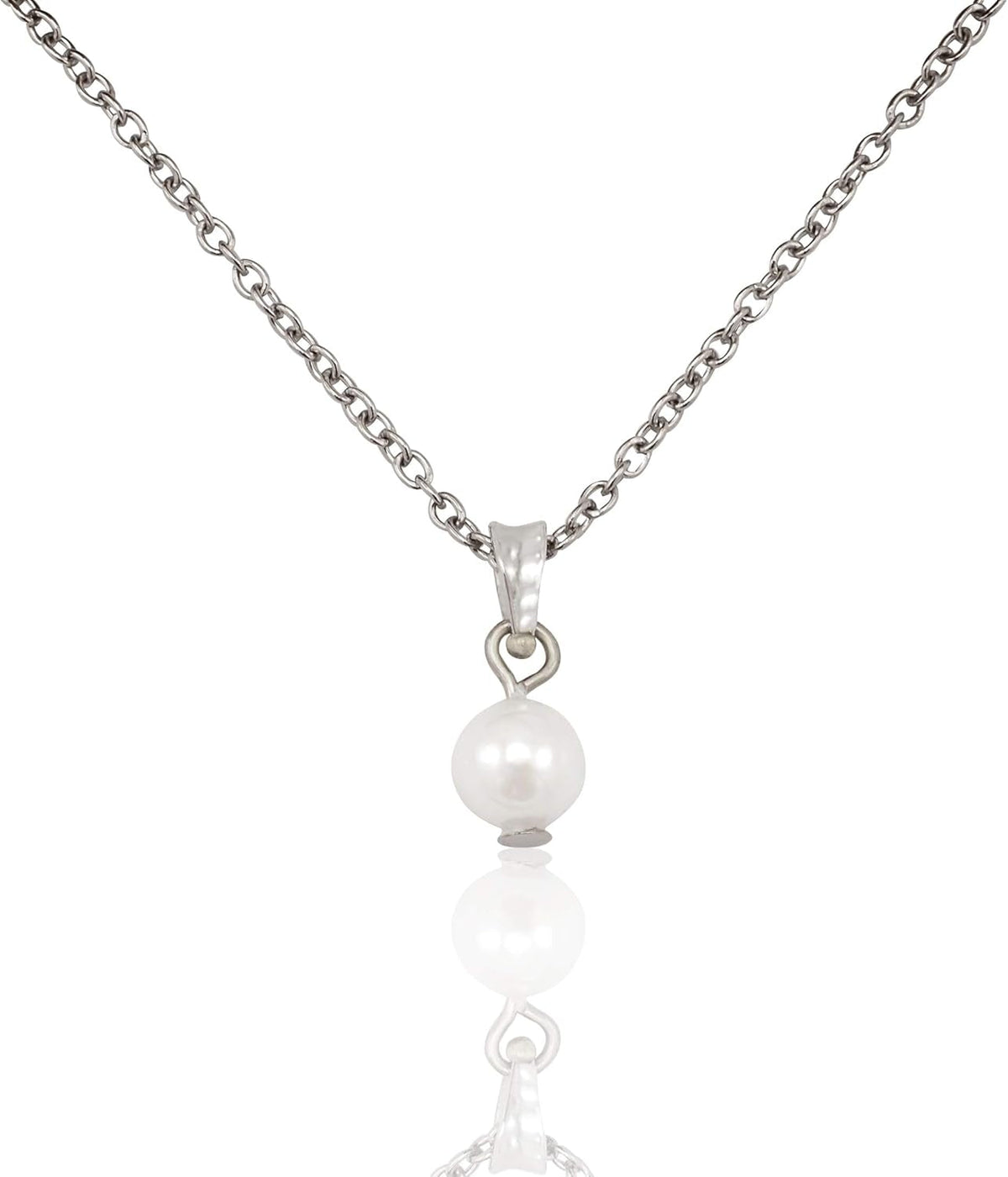 Pearl Pendant Necklace, Beach Themed Charm Mother'S Day Gifts with Inspirational Greeting Card, Stainless Steel Adjustable Chain 16" to 18"