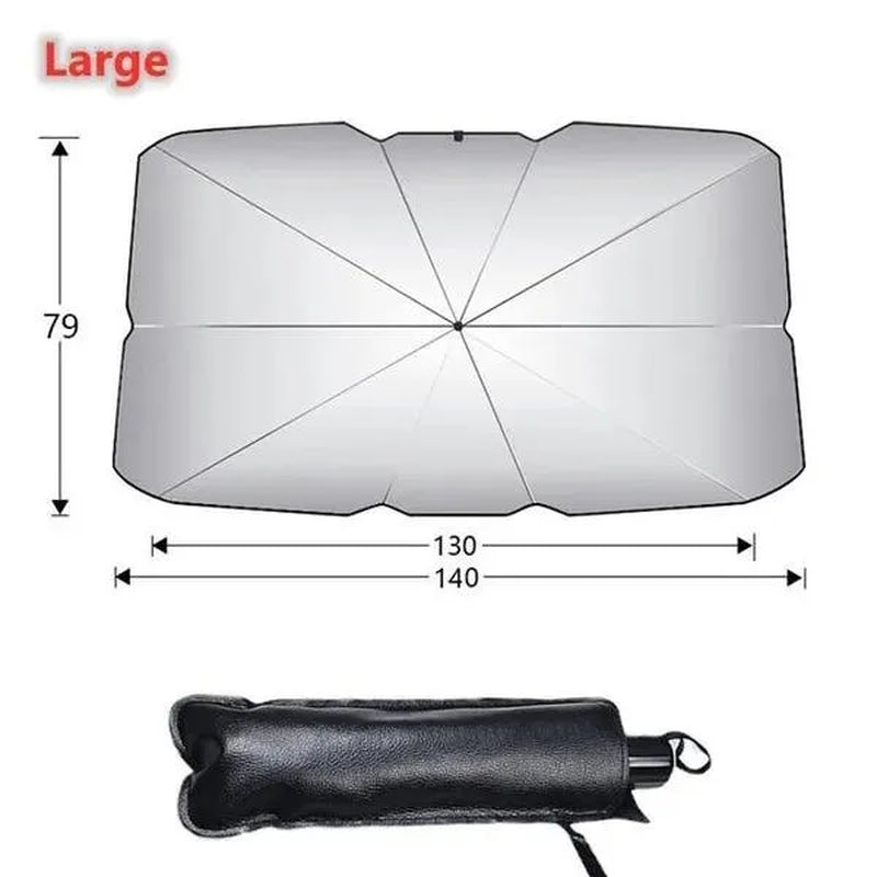 Car Sun Shade Protector Parasol Auto Front Window Sunshade Covers Car Sun Protector Interior Windshield Protection Accessories (Free Umbrella Bag)
