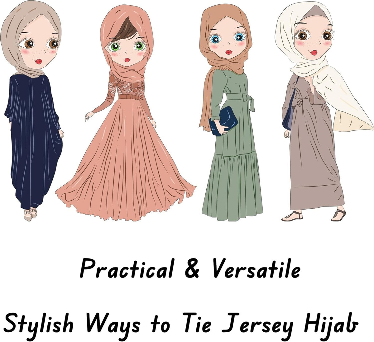 Non-See-Through Premium Jersey Maxi Hijab Head Scarf Wrap for Muslim Women