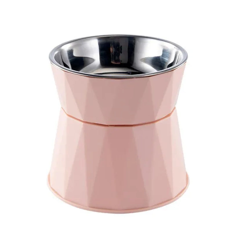 Stainless Steel Kitten Bowl High Foot Dog Bowl Neck Protector Cat Pet Food Water Bowl Pet Feeding Cup Pet Feeder Bowl