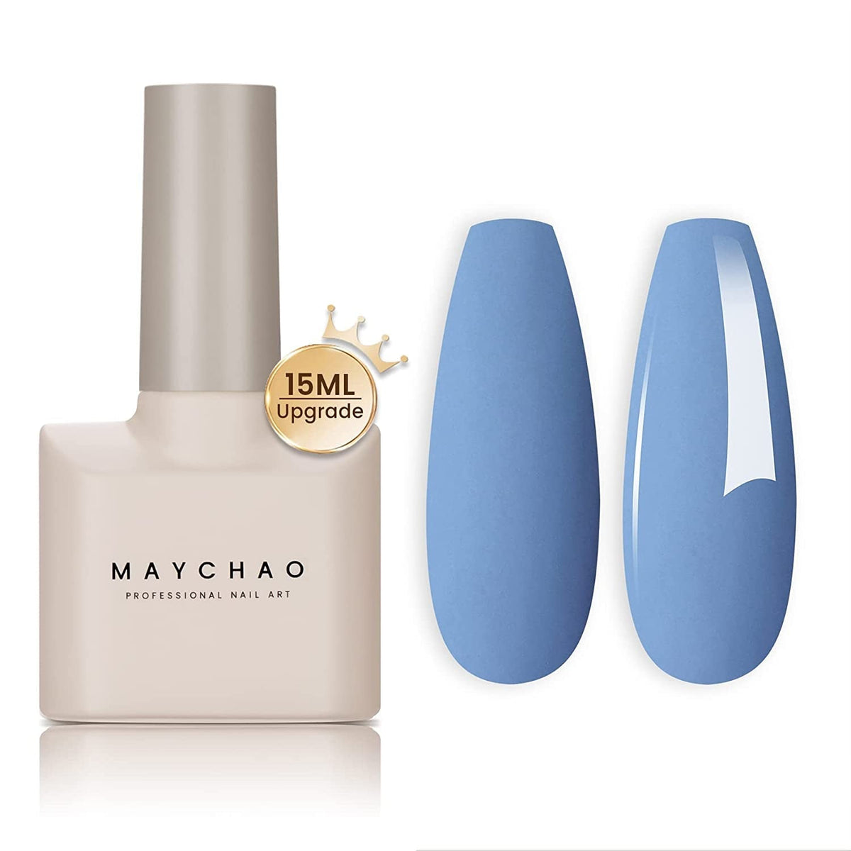 15ML Blue Gel Nail Polish 1Pc Baby Blue Gel Polish Soak Off UV LED Nail Gel Polish Nail Art Starter Manicure Salon DIY at Home, 0.5 OZ