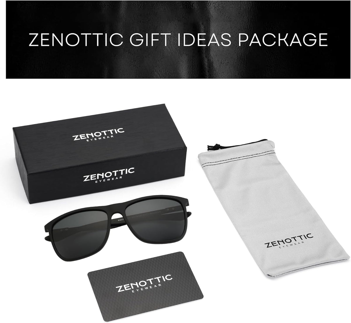 Square Polarized Sunglasses for Men Ultralight Carbon Fiber Sun Glasses Driving Fishing Golf Sports UV400 Protection