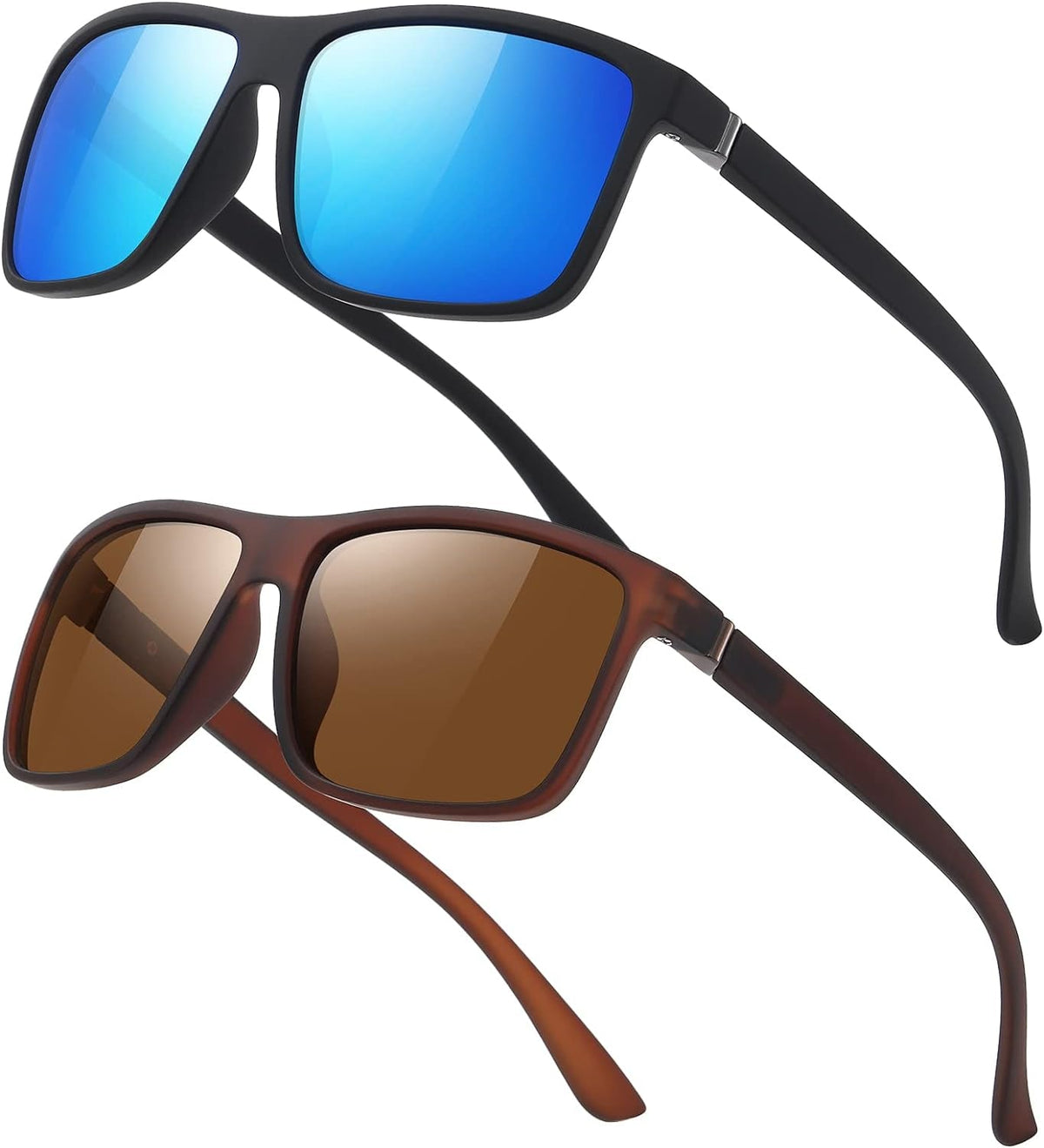Sunglasses Men Polarized Sunglasses for Mens and Womens,Black Retro Sun Glasses Driving Fishing UV400 Protection
