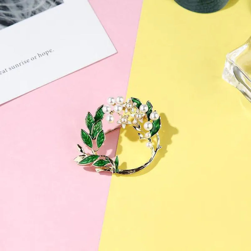Stylish simple corsage dripping enamel alloy gardenia brooch Pin women's pin accessories