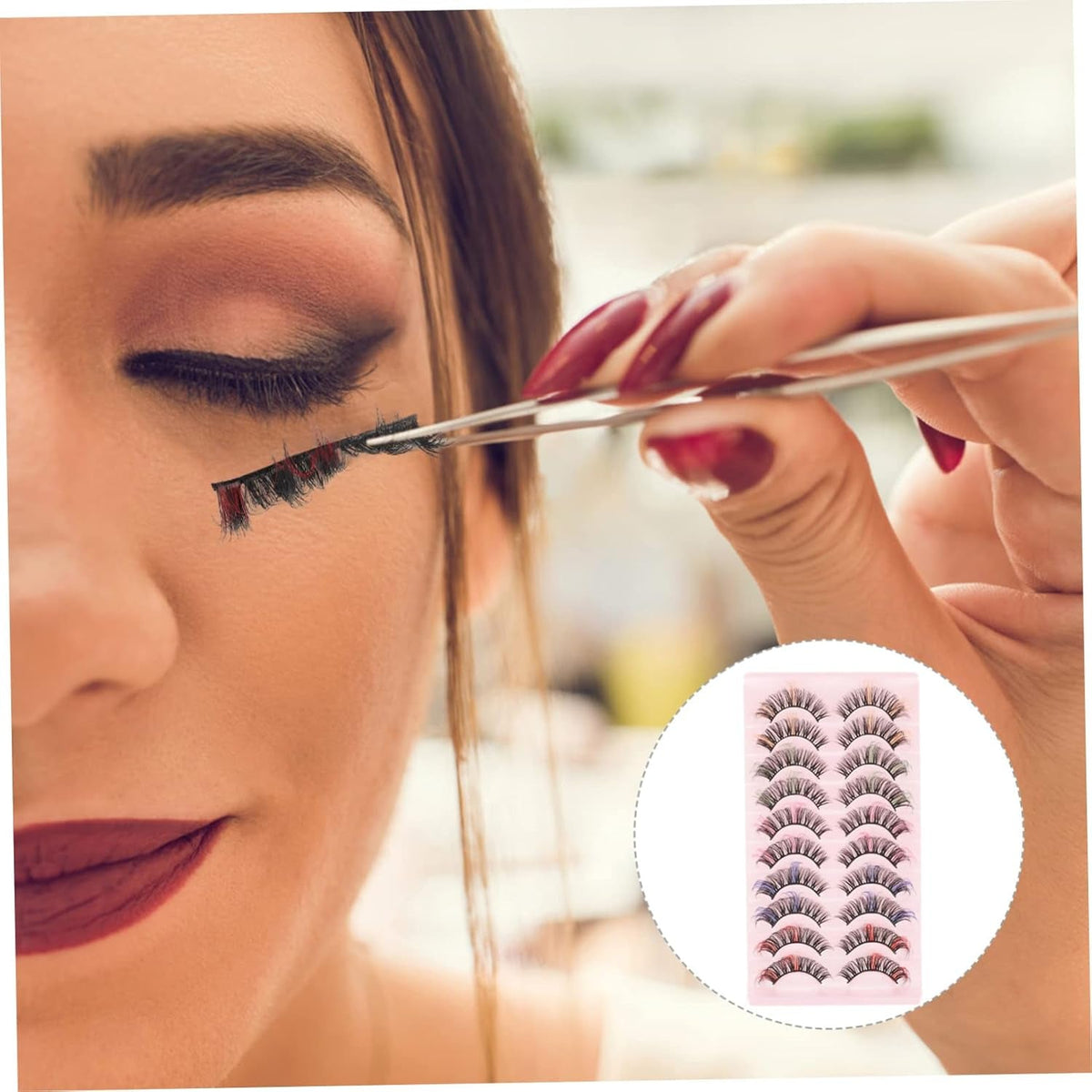 50 Pairs Dd Volume False Eyelashes Cosmetic Eyelashes Fake Eyelashes Natural Look Fake Eyelash for Women Natural Eyelashes Eyelash Extension Colored Eyelashes Girl Curly Extend