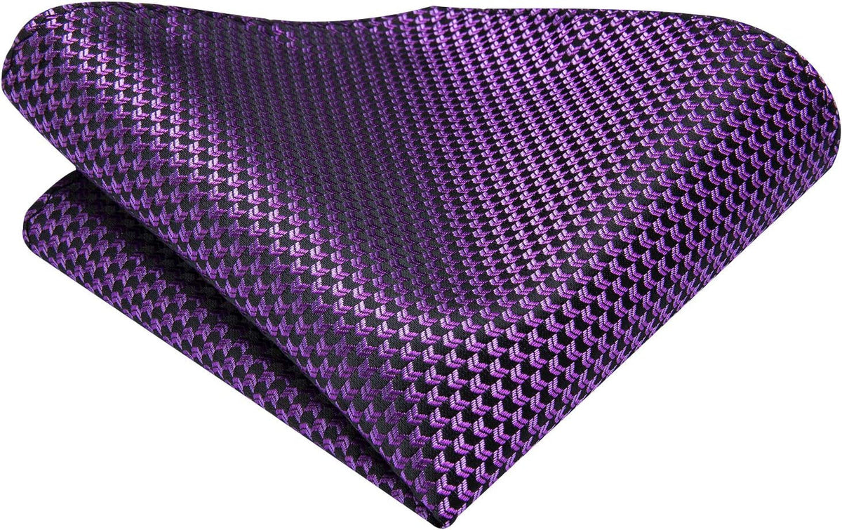 Mens Paisley Striped Tie WOVEN Necktie for Men and Handkerchief Cufflinks Set Wedding Formal Business