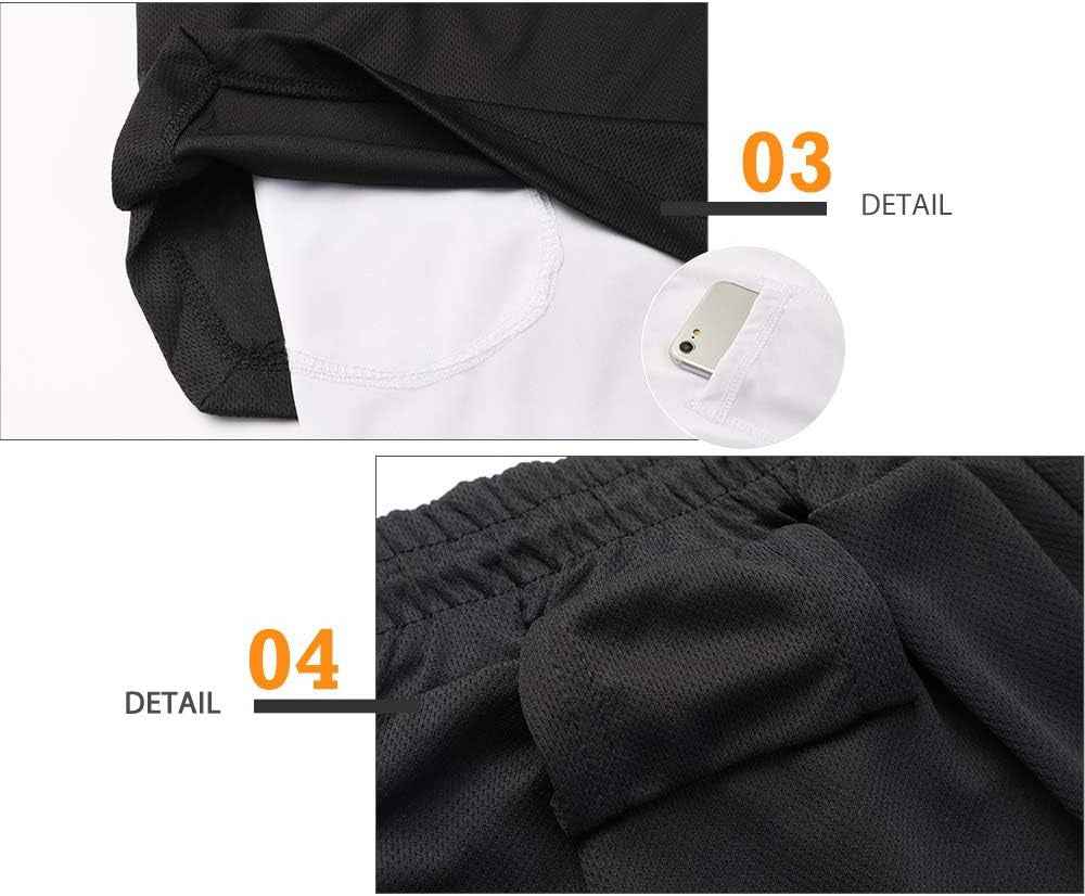 Mens Running Shorts,Workout Running Shorts for Men,2-In-1 Stealth Shorts,7-Inch Gym Yoga Outdoor Sports Shorts
