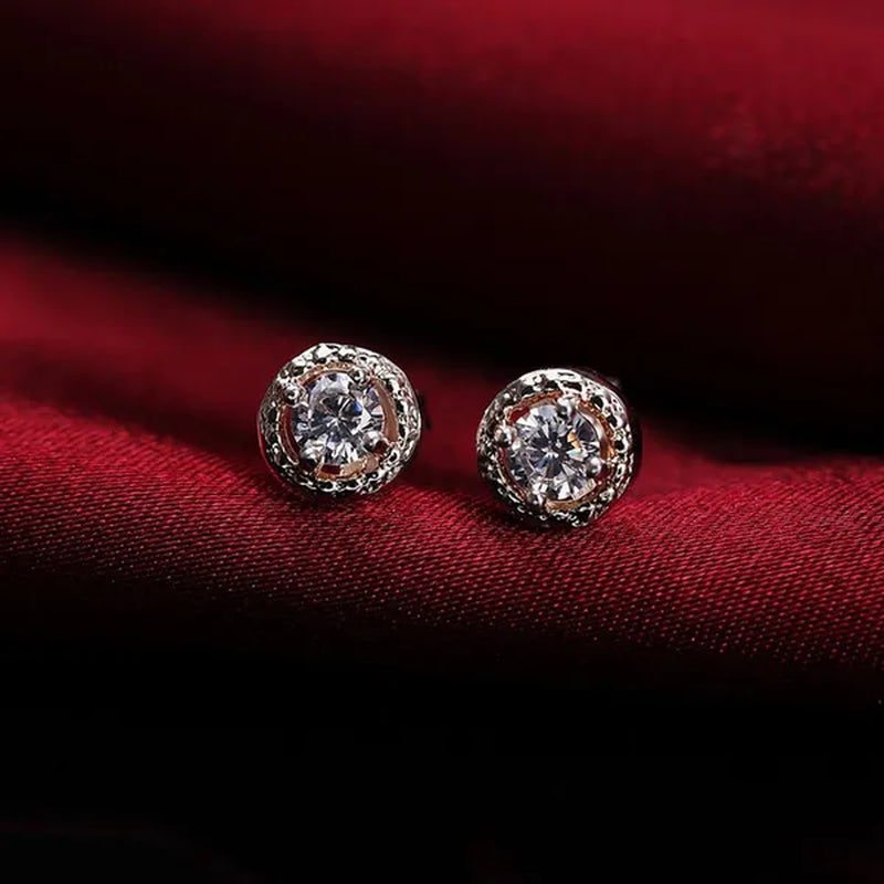 925 Sterling Silver Cute Solid Christmas Gift Noble Fashion Elegant Women Shiny Crystal CZ Necklace Earring Ring Jewelry Set
