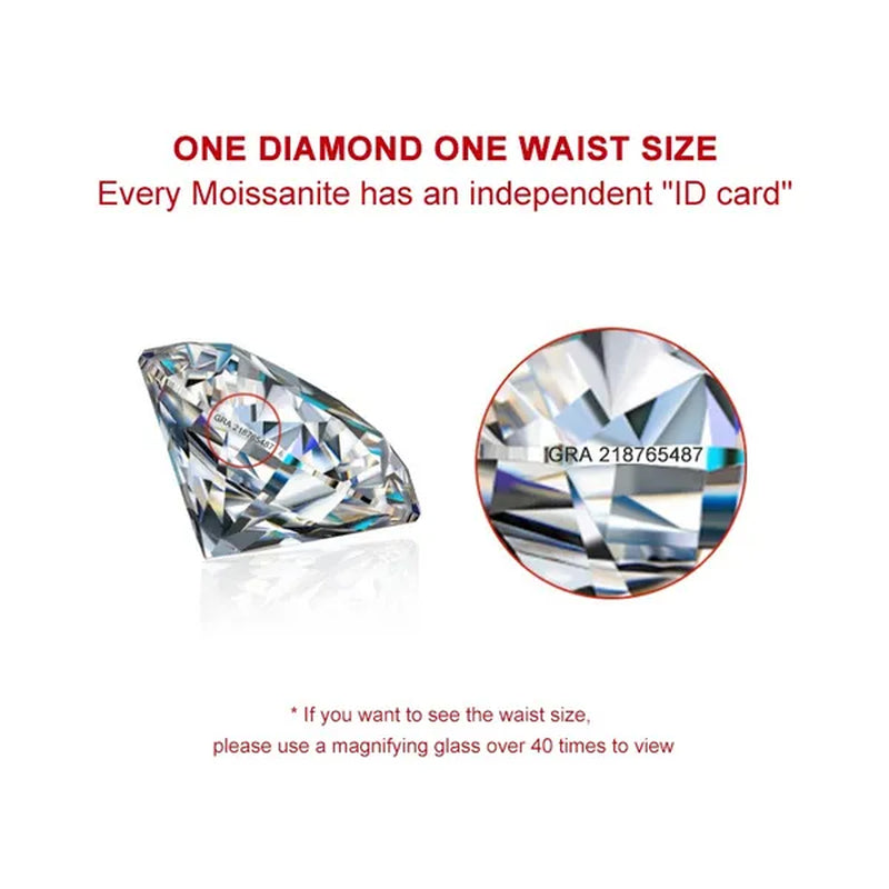 Round Brilliant Cut 1.0ct Carat 6.5mm E F Color Moissanites Loose Stone ring jewelry bracelet material high quality