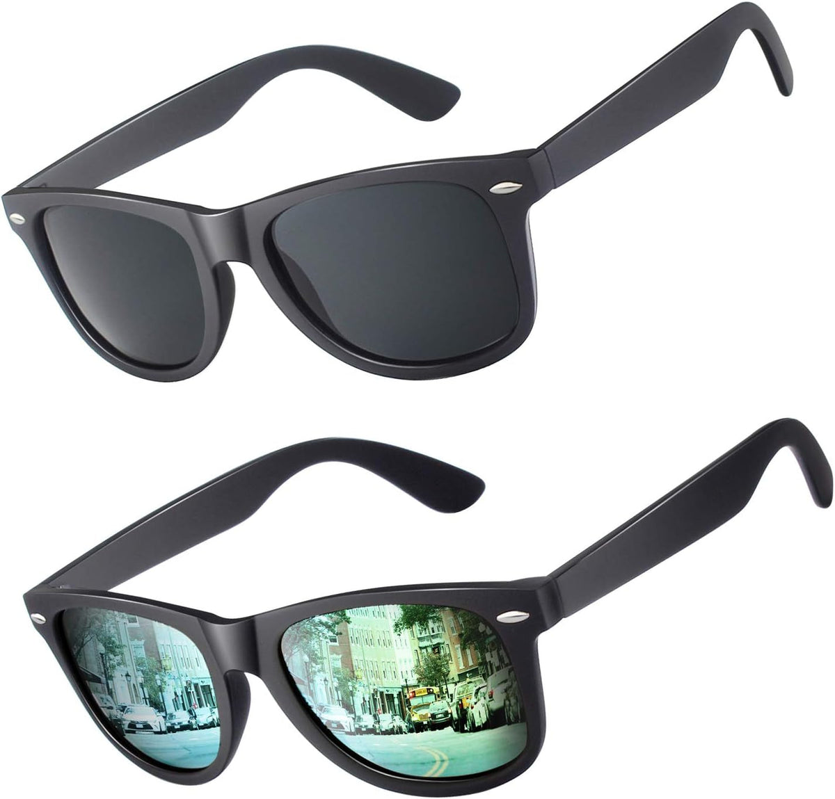 Polarized Sunglasses for Men Driving Sun glasses Shades 80's Retro Style Design Square