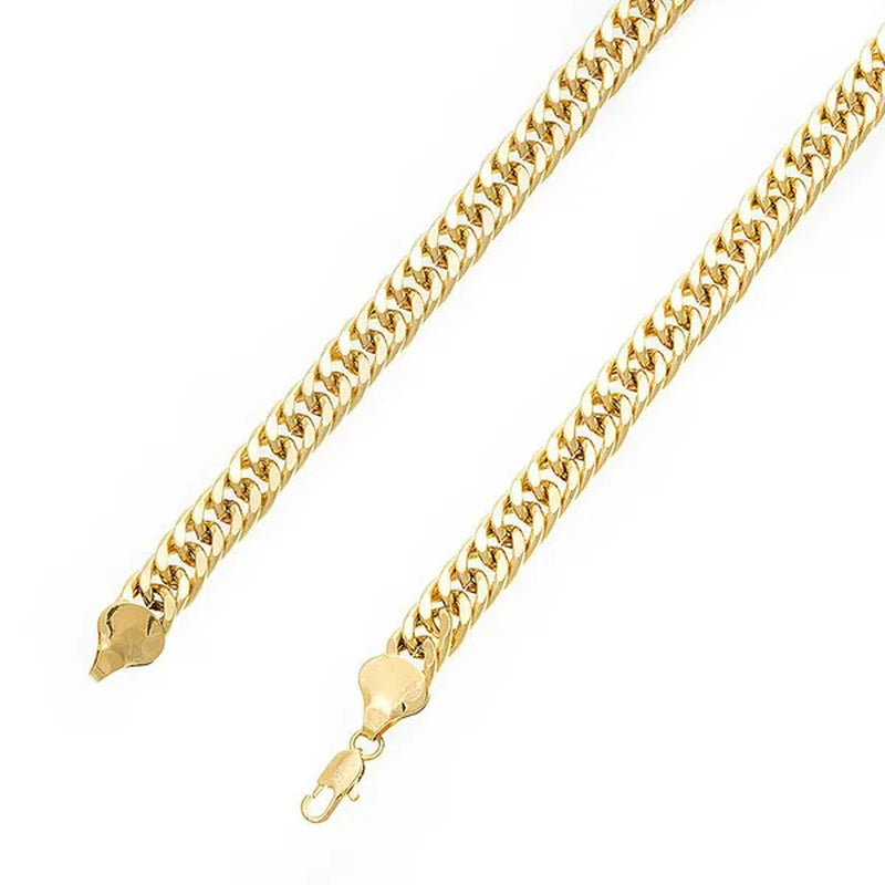 14K Solid Yellow Gold Bracelet Chain For Men Jewelry Women Jewelry 215mm 8.5" Wide 12mm Stamped 14K