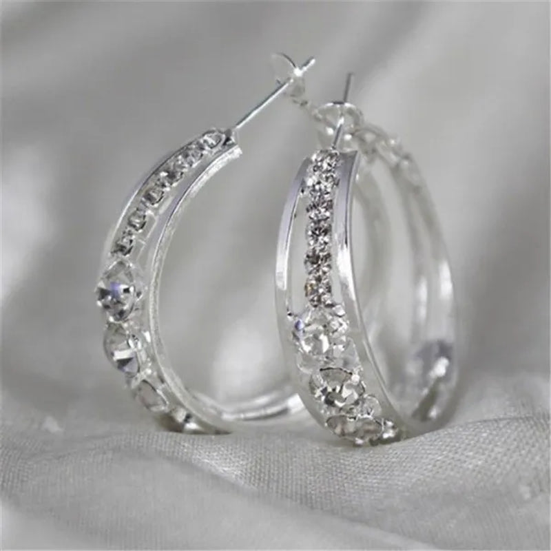 Luxury Fashion Creative Zircon Earrings Natural Zircon Earrings Golden Silvery Black Rose Golden Women's Earrings Wedding Engagement Wedding Earrings Jewelry Birthday Party Anniversary Gift