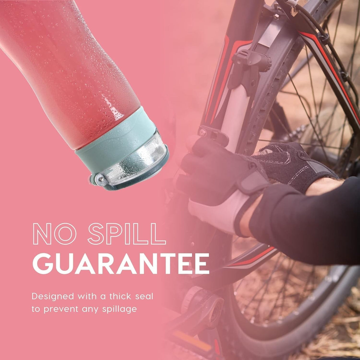 2 Pack BPA Free Sports Water Bottles for School Gym Bicycle Car - Leak Proof Sports Waterbottles - See through Reusable Clear Water Bottle Botella De Agua Made of Tritan Plastic Water Bottle