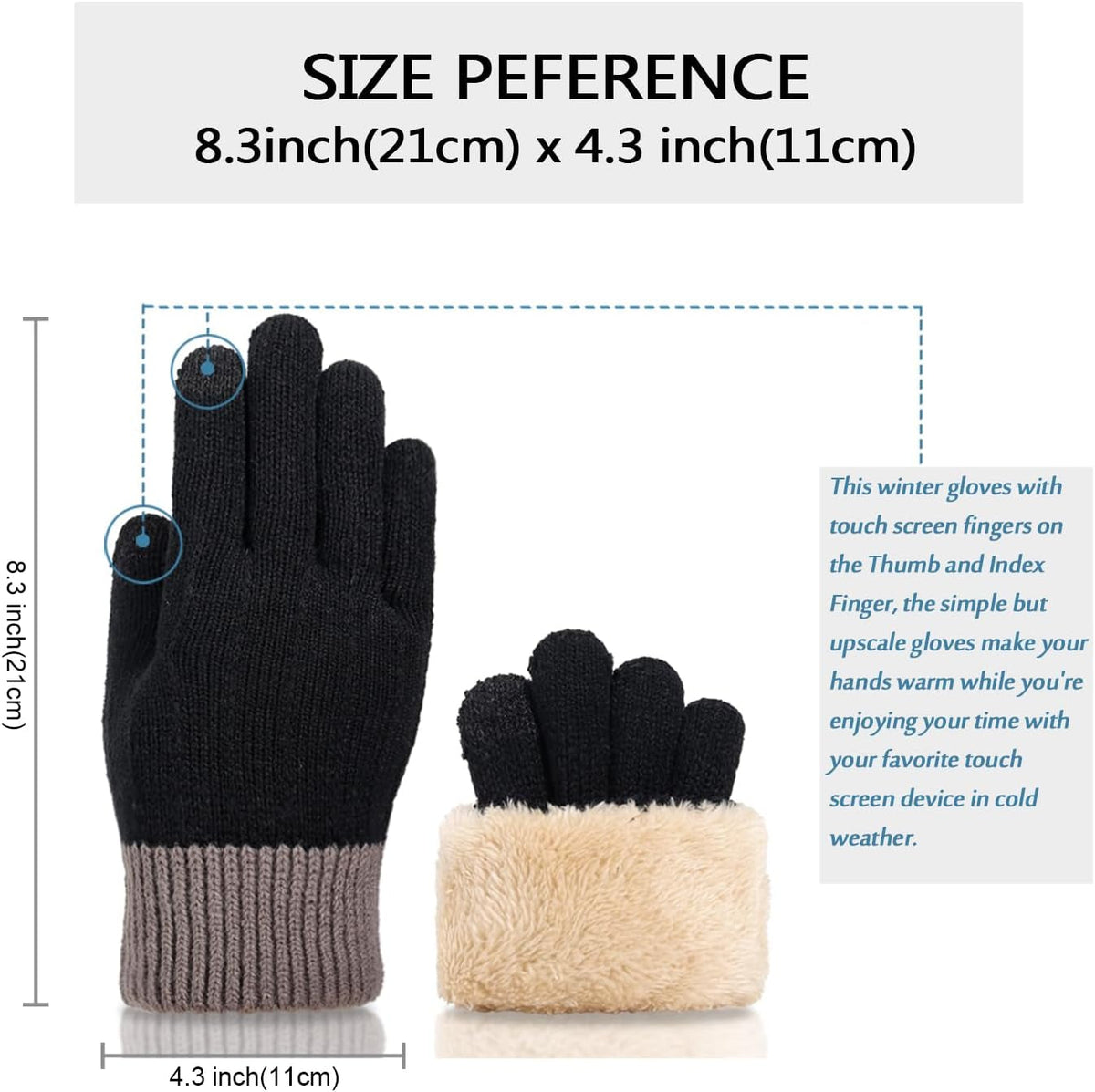 Warm Winter Beanie Hat & Scarf Gloves Set Stylish Knit Skull Cap for Men Women (01 Black)