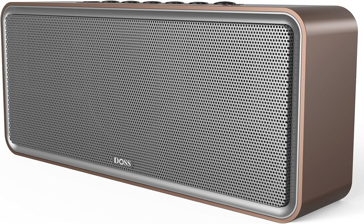 Soundbox XL Bluetooth Speaker with Subwoofer, 32W Loud Sound with Booming Bass, Dual DSP Technologies, 10H Playtime, USB-C, TWS, 2.1 Audio Channel for Home, Indoor and Office - Gold