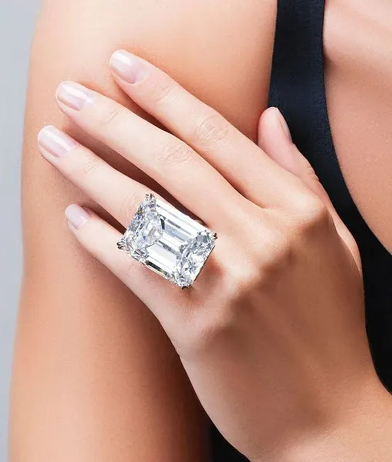 Exquisite 925 Sterling Silver Ring White Sapphire Diamond Party Jewelry Promise Gift Engagement Wedding Band Rings Size 5 - 11