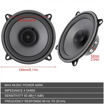 5 Inch 400W Car Coaxial Speaker Vehicle Door Music Stereo Full Range Frequency Hifi Speakers