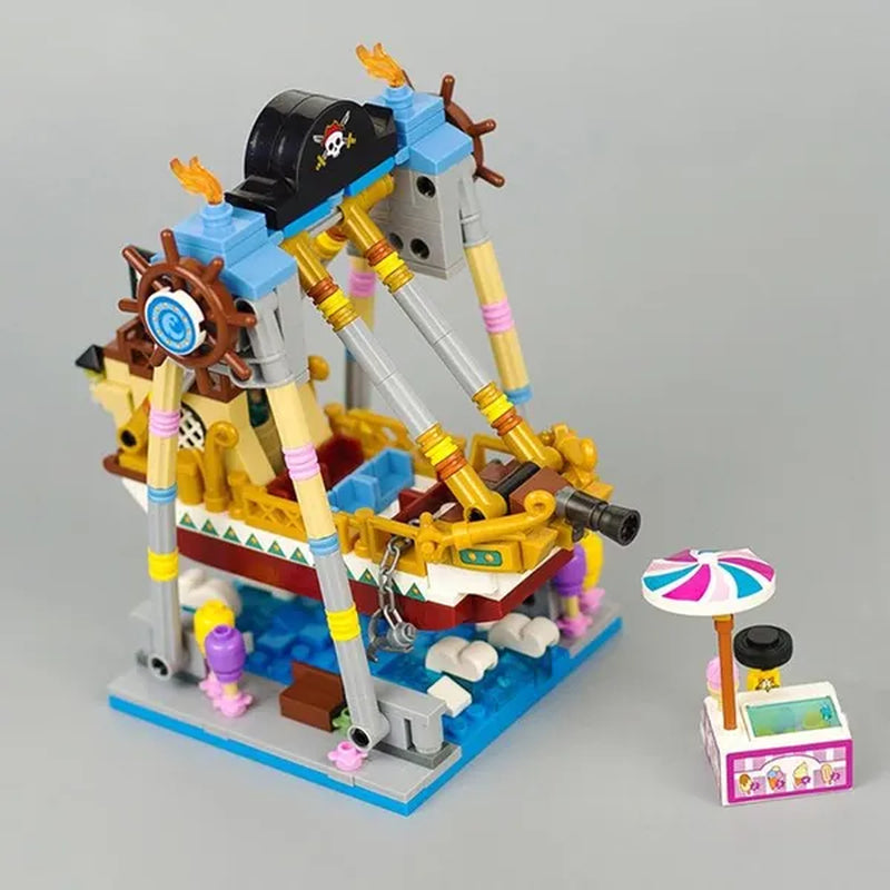 Loz Amusement Park Food Truck Merry-Go-Round Ferris Wheel Mini House Diamond Mini Building Block Cute Toys for Kids and Girls