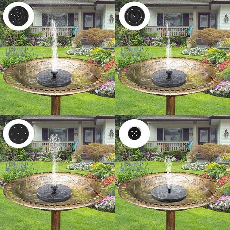 2023 Upgrade Solar Bird Bath Fountain Pump,Solar Fountain with 6 Nozzle, Free Standing Floating Solar Powered Water Fountain Pump for Bird Bath, Garden, Pond, Pool, Outdoor