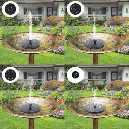 2023 Upgrade Solar Bird Bath Fountain Pump,Solar Fountain with 6 Nozzle, Free Standing Floating Solar Powered Water Fountain Pump for Bird Bath, Garden, Pond, Pool, Outdoor