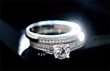 SONA CZ Diamant Engagement Rings Set 925 Sterling Silver Rings For Women Band Wedding Rings Promise Rings Bridal Jewelry 4-10