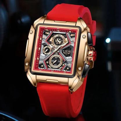 LIGE Big Dial Mens Watches Top Luxury Brand Sport Waterproof Watch Men Chronograph Quartz Clock Automatic Date WristWatches