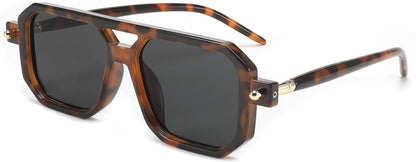 Vintage Square 70s Flat Aviator Sunglasses Women Men Classic Retro Stylish Frame UV400 Sunglasses B2622
