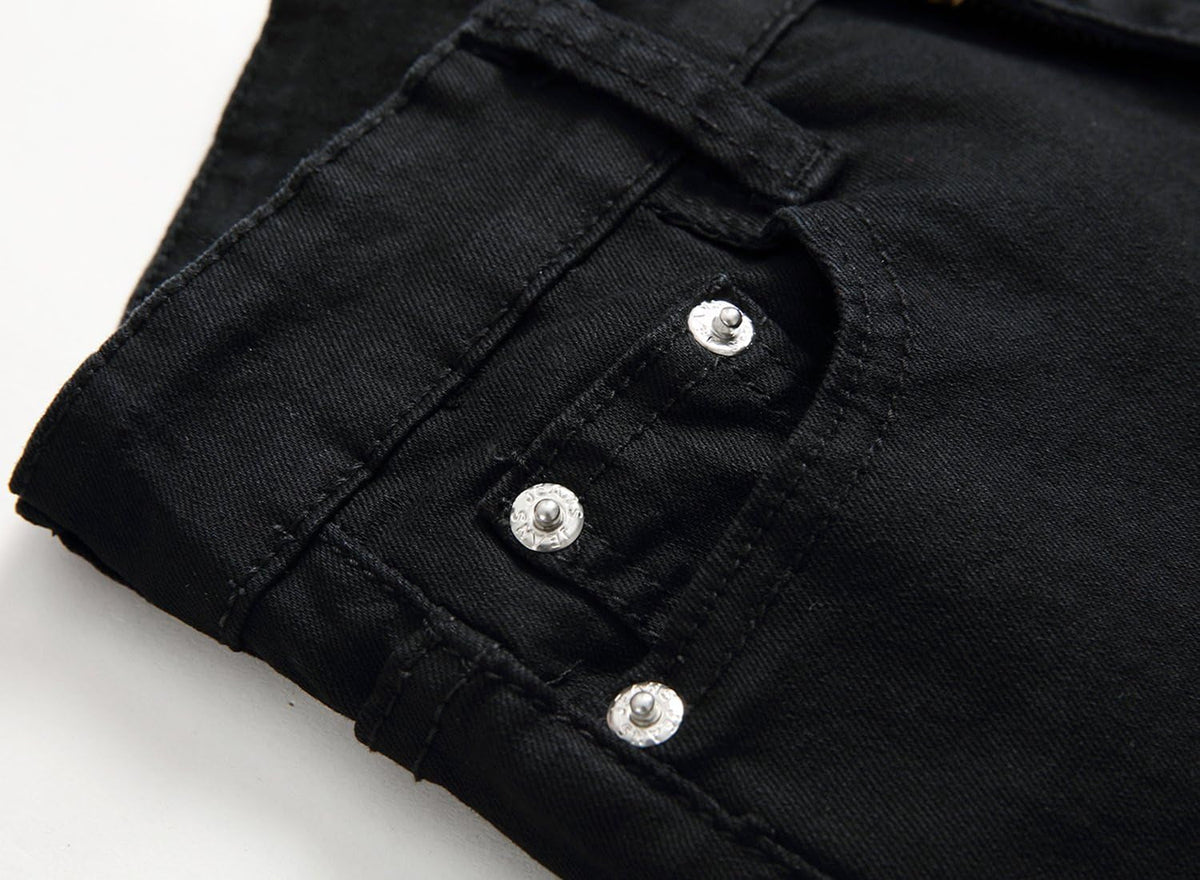 Boy'S Skinny Fit Ripped Destroyed Distressed Stretch Slim Jeans Pants