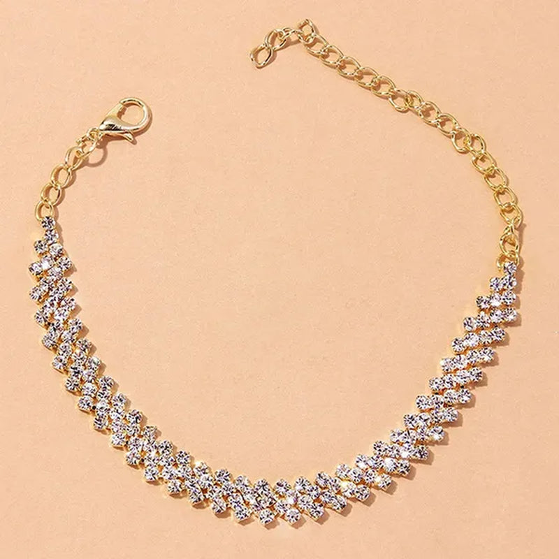 Women Ankle Bracelet Rhinestone Anklet Beach Ankle Bracelet Crystal Diamond Bracelets Gifts Ankle Bracelet Crystal Ankle Bracelet