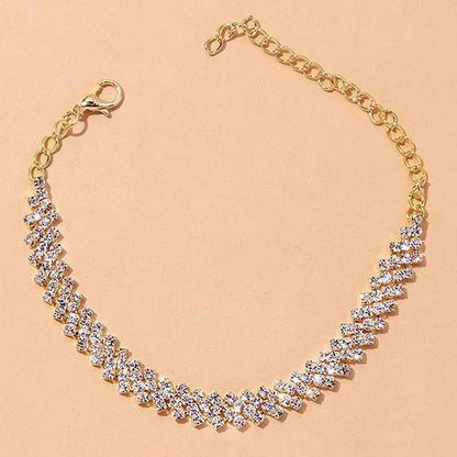 Women Ankle Bracelet Rhinestone Anklet Beach Ankle Bracelet Crystal Diamond Bracelets Gifts Ankle Bracelet Crystal Ankle Bracelet