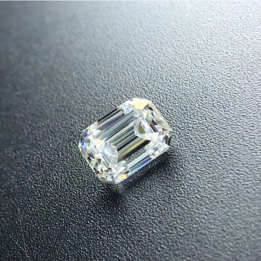 White D Color VVS Emerald cut Loose Moissanite diamond Stone 1ct 5x7mm with certificate