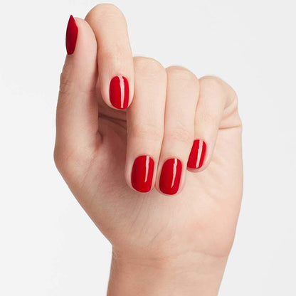 OPI Nail Lacquer, Opaque & Vibrant Crème Finish Red Nail Polish, Up to 7 Days of Wear, Chip Resistant & Fast Drying, Big Apple Red, 0.5 fl oz