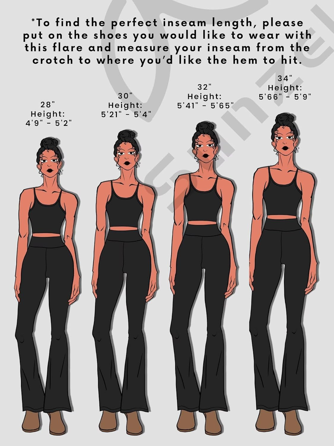 Womens Flare Leggings No Front Seam Flare Yoga Pants with Tummy Control Crossover High Waist and Wide Leg