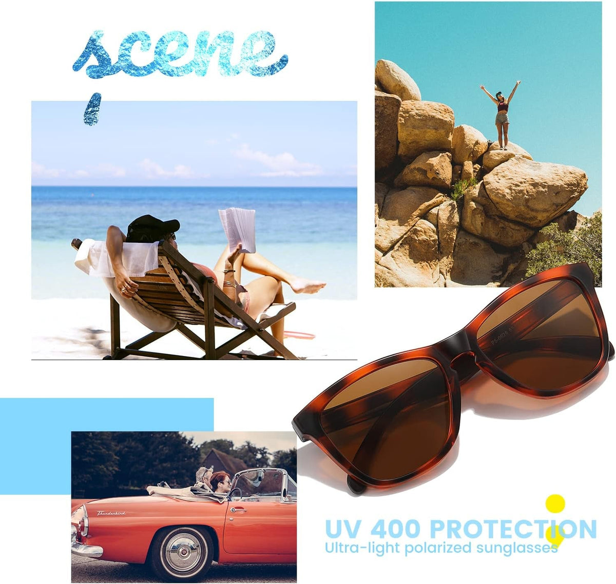Sunglasses Womens Polarized Sunglasses for Mens Womens Retro Mirror Lens for Driving Fishing UV400 Protection