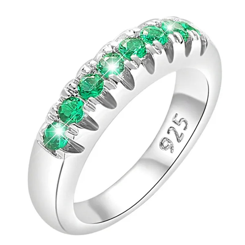 Luxury Womens Ring White Sapphire Wedding Band Engagement Diamond Ring Fine Jewelry Christmas Gift Size:6 7 8 9 10 ( 11 Colors ）