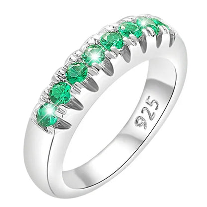 Luxury Womens Ring White Sapphire Wedding Band Engagement Diamond Ring Fine Jewelry Christmas Gift Size:6 7 8 9 10 ( 11 Colors ）