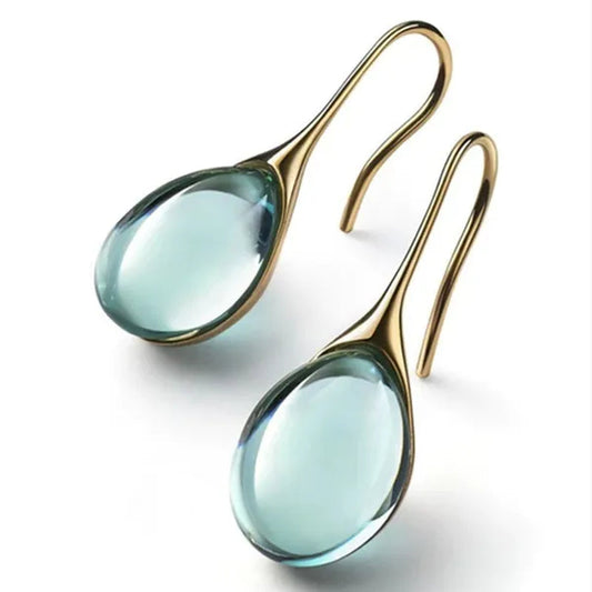 Exquisite Fashion Creative Water Drop Diamond Pendant Earrings Natural Crystal Earrings Jewelry Women's Earrings Wedding Engagement Earrings Jewelry Birthday Party Anniversary Gift