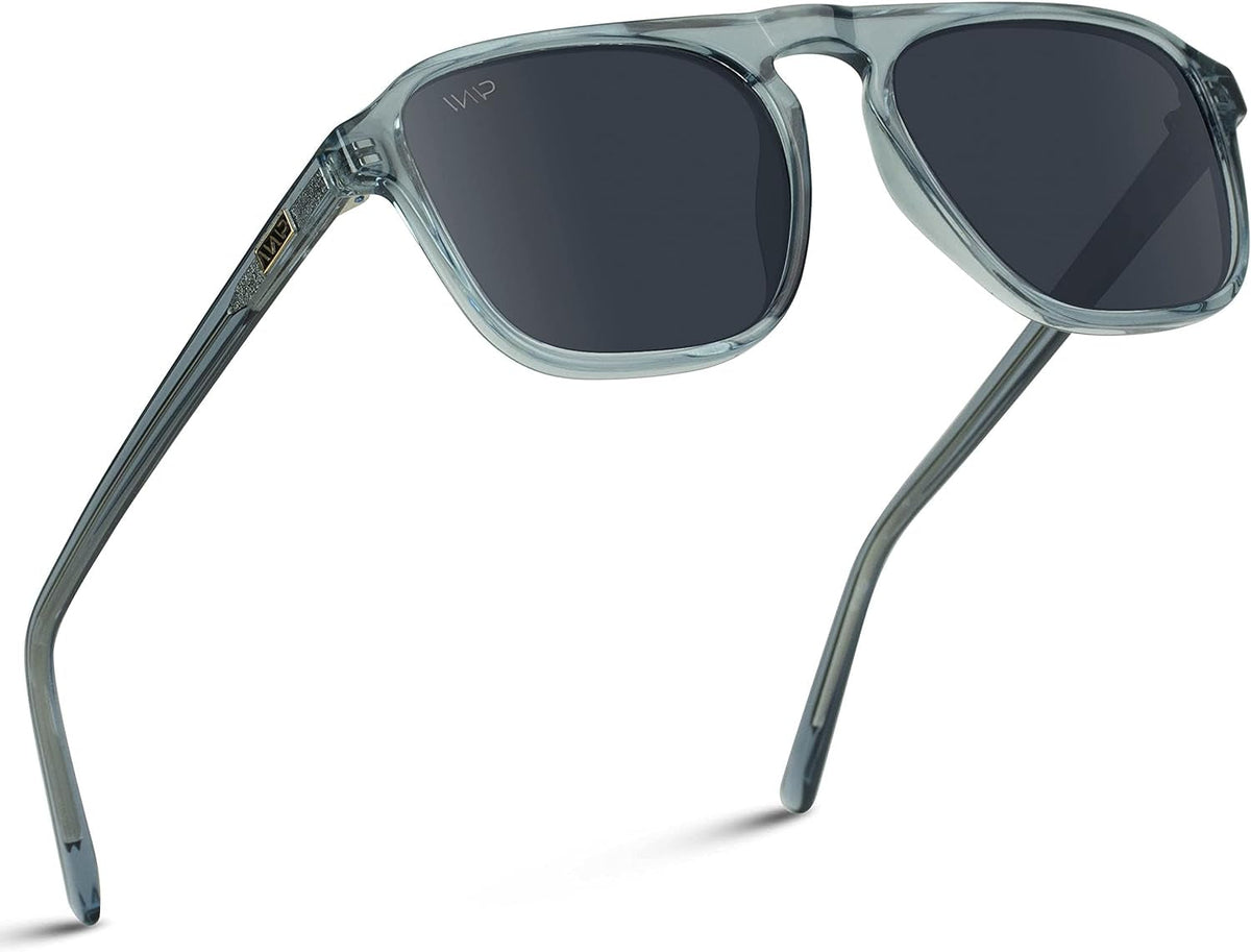 Polarized Aviator One-Bridge Modern Square Mens Sunglasses