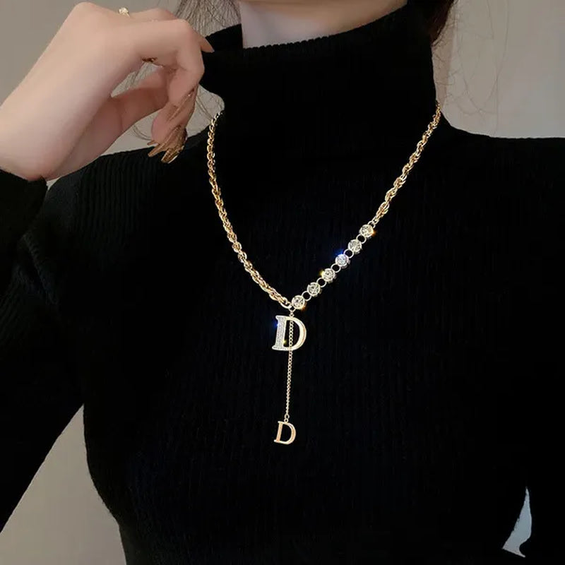 Fashion Luxury Jewelry Micro-inlaid Zircon Exquisite Necklace Bracelet Temperament Feminine Jewelry Accessories
