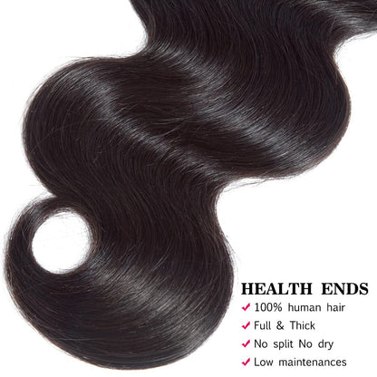 Body Wave Bundle 10A Grade Human Hair Bundles 100% Unprocessed Brazilian Virgin Hair Bundles Double Weft Brazilian Body Wave Bundles(Single Bundle)