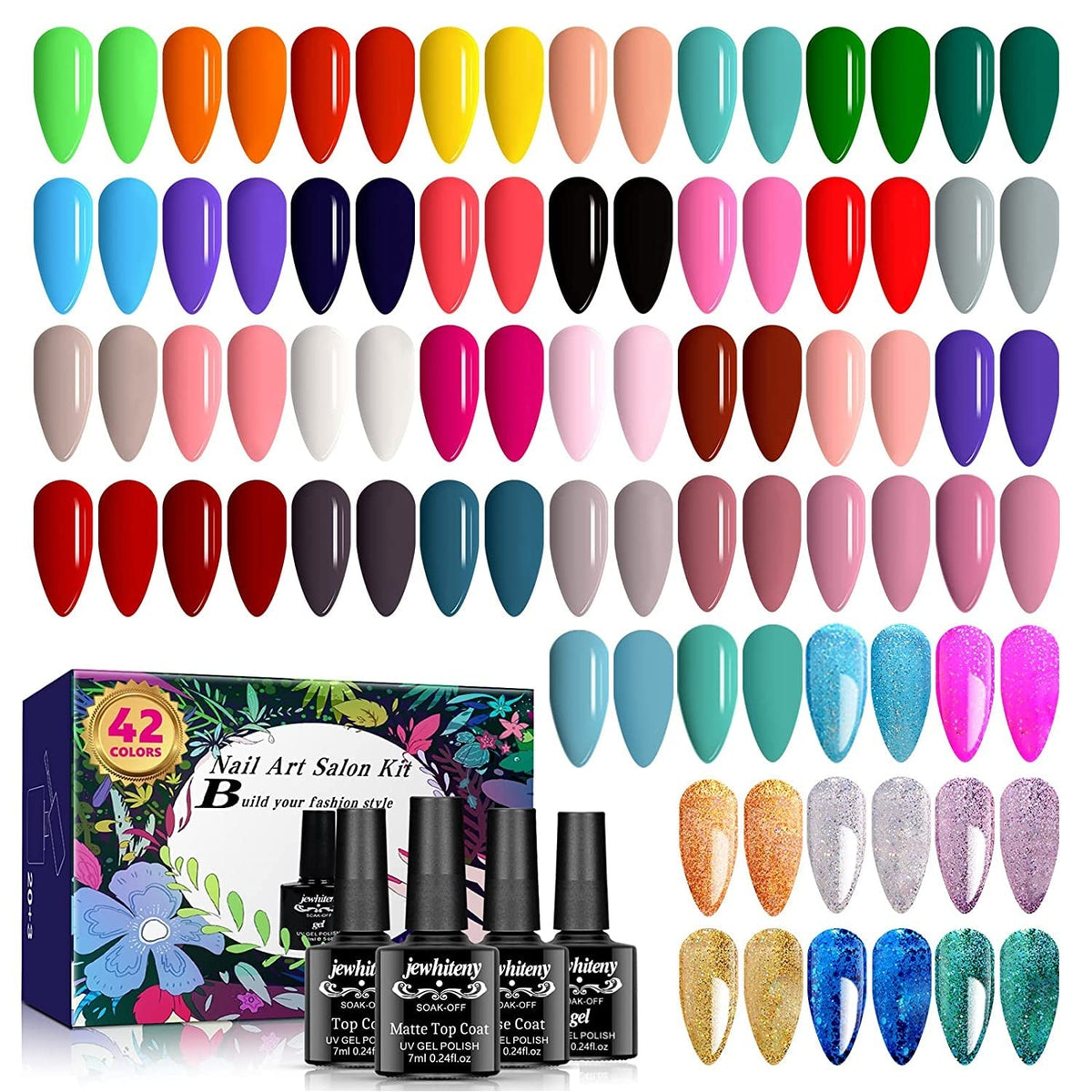 27 Colors Gel Nail Polish Kit with U V Light, 120W U V LED Nail Dryer Lamp Curing Gel Nail Polish Set Popular Gel Nail Polish Set DIY at Home, Nail Manicure Tools