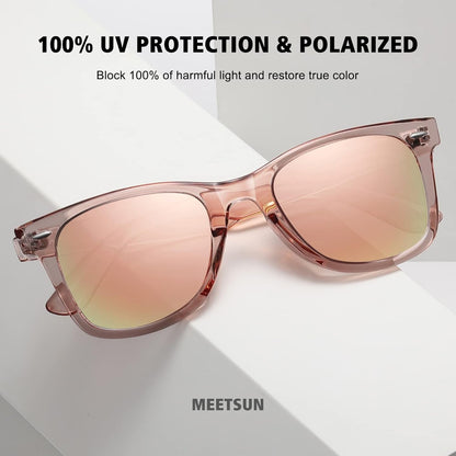 Retro Polarized Sunglasses for Women Men Classic Mirror Lens Driving Trendy Sun Glasses UV Protection (3 Pack)