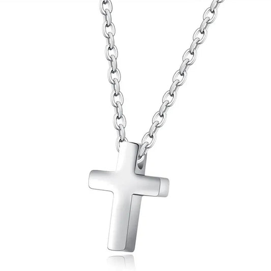Simple Style Small Tiny Cute Cross Pendant Silver / Black / Rose Gold Exquisite Choker Necklace 316L Stainless Titanium Steel Women Fashion Jewelry From Milkle Gift